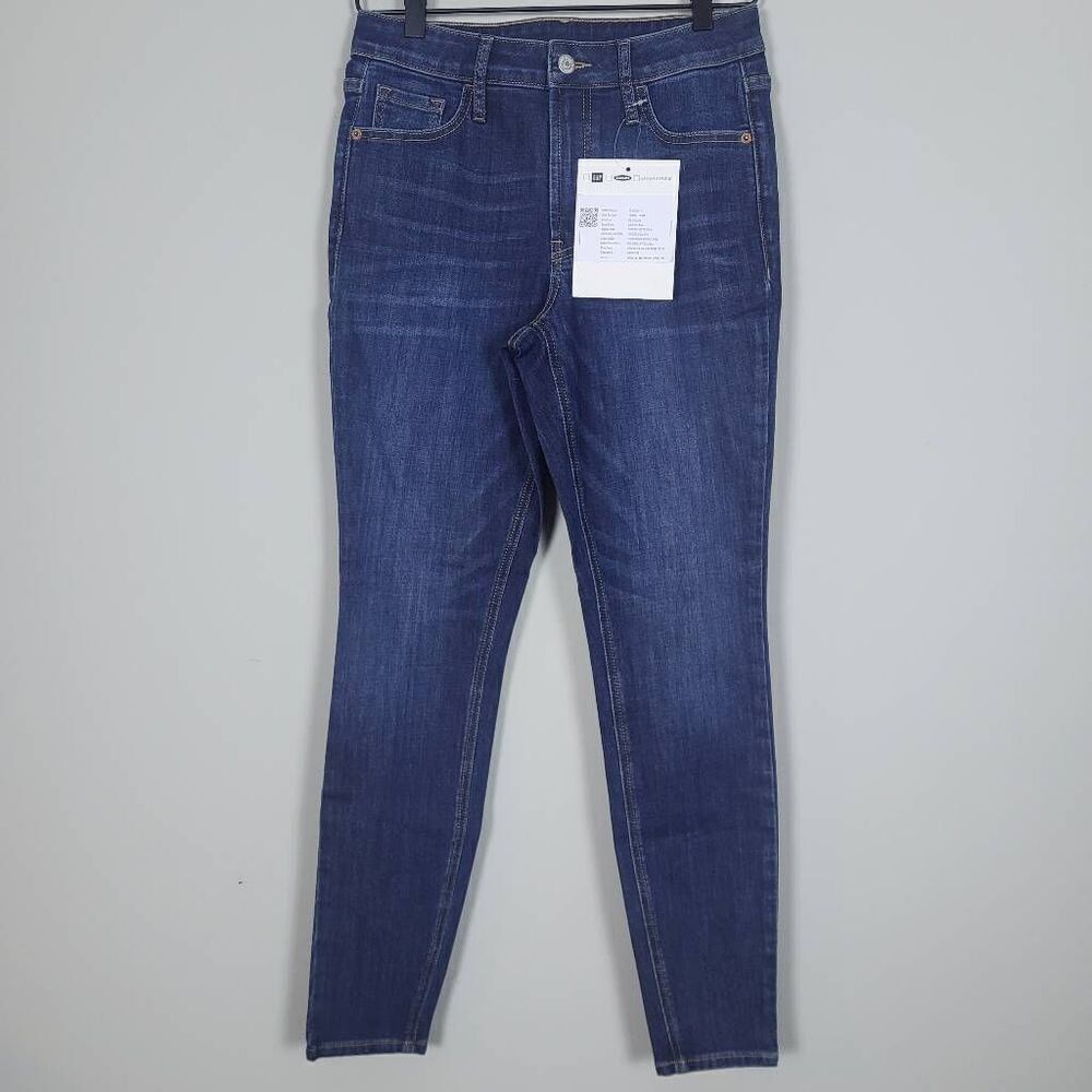 Old Navy Womens Rockstar Skinny Jeans Sz 4 Blue High Rise Dark Wash Capsule NWT
